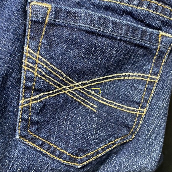 Aeropostale Aero Juniors 00 Denim Bermuda Cuffable Fringe Hem Jean Shorts Summer - Picture 9 of 11
